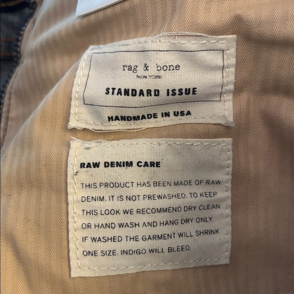 Rag & Bone Slim Straight Leg Fit 3 RAW - Picture 9 of 14